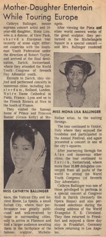 Monalisa Young photo archive: Cathryn Ballinger